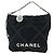 CHANEL 22 Borsa a Spalla con Cordino in Scamosciato Nero e Argento CC Auth BA12610SM - vista 13