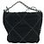 CHANEL 22 Borsa a Spalla con Cordino in Scamosciato Nero e Argento CC Auth BA12610SM - vista 2