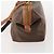 Céline Borsa Boston CELINE Macadam Canvas PVC Pelle 2way Marrone Oro Auth ep14007 D'oro - vista 3
