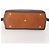 Céline Borsa Boston CELINE Macadam Canvas PVC Pelle 2way Marrone Oro Auth ep14007 D'oro - vista 5