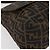FENDI Zucca Canvas Mamma Baguette Shoulder Bag Black Brown Auth 179387V Marrone Nero - vista 14
