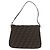 FENDI Zucca Canvas Mamma Baguette Shoulder Bag Black Brown Auth 179387V Marrone Nero - vista 2