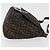 FENDI Zucca Canvas Mamma Baguette Shoulder Bag Black Brown Auth 179387V Marrone Nero - vista 3