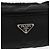 Pochete PRADA Nylon Preto Prata Auth 180191 - vista 17