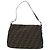 FENDI Zucca Canvas Mamma Baguette Schultertasche Schwarz Braun Auth 178747V - Ansicht 2