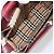 Borsa a Spalla BURBERRY Nova Check in Pelle Bordeaux Argento Auth ep14479 Bordò - vista 10