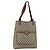 Borsa Tote GUCCI GG Supreme Web Sherry Line PVC Beige Red 3902003 Auth 180171 Rosso