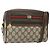 Borsa a Spalla GUCCI GG Supreme Web Sherry Line PVC Beige Oro Auth 179865 D'oro