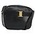 Borsa a Spalla Salvatore Ferragamo Vala in Pelle Nera e Oro Auth BA12552 Nero D'oro