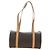 Céline Borsa Boston CELINE in tela Macadam PVC Pelle Marrone Oro Auth 176802V D'oro - vista 2