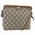 Borsa a tracolla GUCCI GG Plus Supreme PVC Beige Oro Auth 180211 D'oro