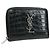SAINT LAURENT Carteira Compacta Cassandra Croco Embossing Black Auth 179335M Preto