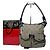 Triomphe Céline Vintage Celine Canvas Schultertasche Grau