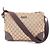 Borsa a tracolla Gucci in tela GG e pelle Marrone Beige