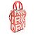 Borsa a 2 vie Fendi Sunshine Shopper Mini Bianco Rosso - vista 2