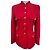 Chanel 1996 Red Wool Jacket with Gripoix Buttons