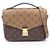 Louis Vuitton Pochette Metis MM Monogram Reverse Handbag Brown Black