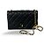 Timeless Bolsa Chanel Enamel Multi CC Chain Flap em pele de cordeiro acolchoada Mini Preto