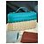 Loro Piana Borsa Vanity Case in pelle di struzzo e rattan Beige Turchese - vista 3