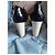 Botines Céline de charol y piel efecto cocodrilo con tacón de bloque Negro Beige - vista 3