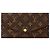 Louis Vuitton Cartera Sarah Monogram Canvas Castaño
