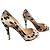Christian Louboutin Very Privé Pythonleder Pumps Schwarz Beige Leopardenprint