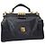 MCM Black Leather Top Handle Bag
