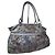 Fendi Schultertasche Zucca Muster Braun Grau Metallisch