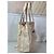 Fendi Borsa Tote in Pelle Lucida Crema Crudo - vista 4