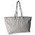 Fendi Borsa Tote Zucca a Righe Bianco Multicolore