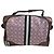 Juicy Couture Sac Boston Rose Monogramme Marron Noir Blanc