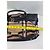 Borsa Tote in Pelle Burberry Haymarket Check Nero Rosa Beige - vista 15