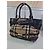 Borsa Tote in Pelle Burberry Haymarket Check Nero Rosa Beige - vista 2