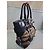 Borsa Tote in Pelle Burberry Haymarket Check Nero Rosa Beige - vista 5