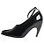 Alaïa Shark Pumps mit Knöchelriemen aus schwarzem Lackleder - Größe EU 40