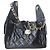 Chanel Quilted Leather Drawstring Bag in Schwarz