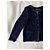 Chanel Giacca in Tweed Blu Navy Blu scuro Silver hardware - vista 6