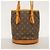 Borsa Tote Louis Vuitton Monogram Bucket PM Marrone - vista 11