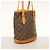 Borsa Tote Louis Vuitton Monogram Bucket PM Marrone - vista 2