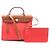 Hermès Borsa 2-Way Hermes Herbag Zip PM Marrone Rosso