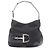 Borsa a tracolla Gucci Hustler Bit GG Canvas Nero