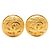 Orecchini tondi Chanel Vintage Coco Mark D'oro