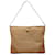 Borsa a tracolla con placca logo Triangle di Prada Beige