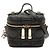 Dior Black Micro Lammfell Cannage Lady Dior Vanity Case Schwarz