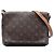 Louis Vuitton Marrone Monogram Musette Tango con Tracolla Corta