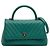 Coco Handle Borsa Chanel Green Medium Chevron Caviar Coco Top Handle Verde