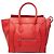 Céline Borsa Tote Luggage in pelle di vitello granulata rossa Celine Rosso