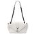 Bolsa Envelope Monogram em couro de bezerro Chevron branco Medium da Saint Laurent Fora de branco