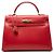 Hermès Red Box Calf Kelly Sellier 32 Rosso