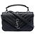 Borsa Mini Chevron in pelle di pecora nera con monogramma College di Saint Laurent Nero